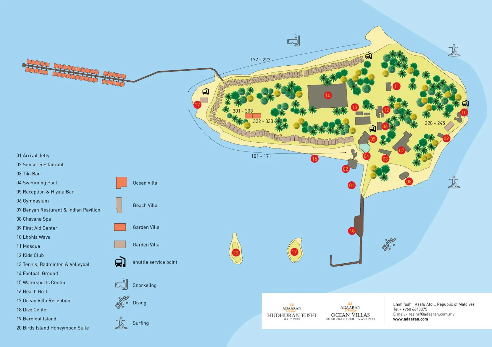 Inselkarte Adaaran Select Hudhuranfushi