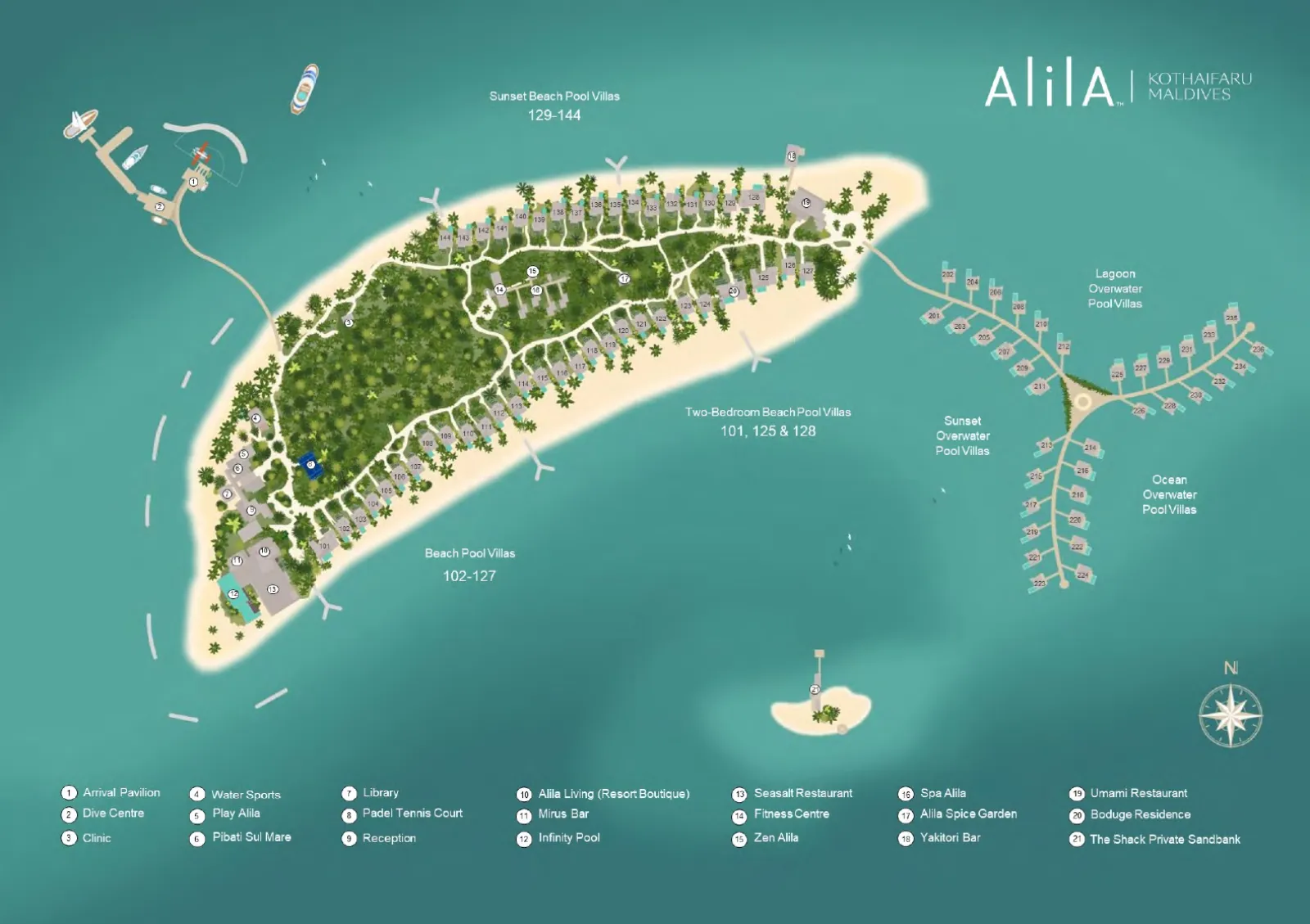 Inselkarte Alila Kothaifaru Maldives
