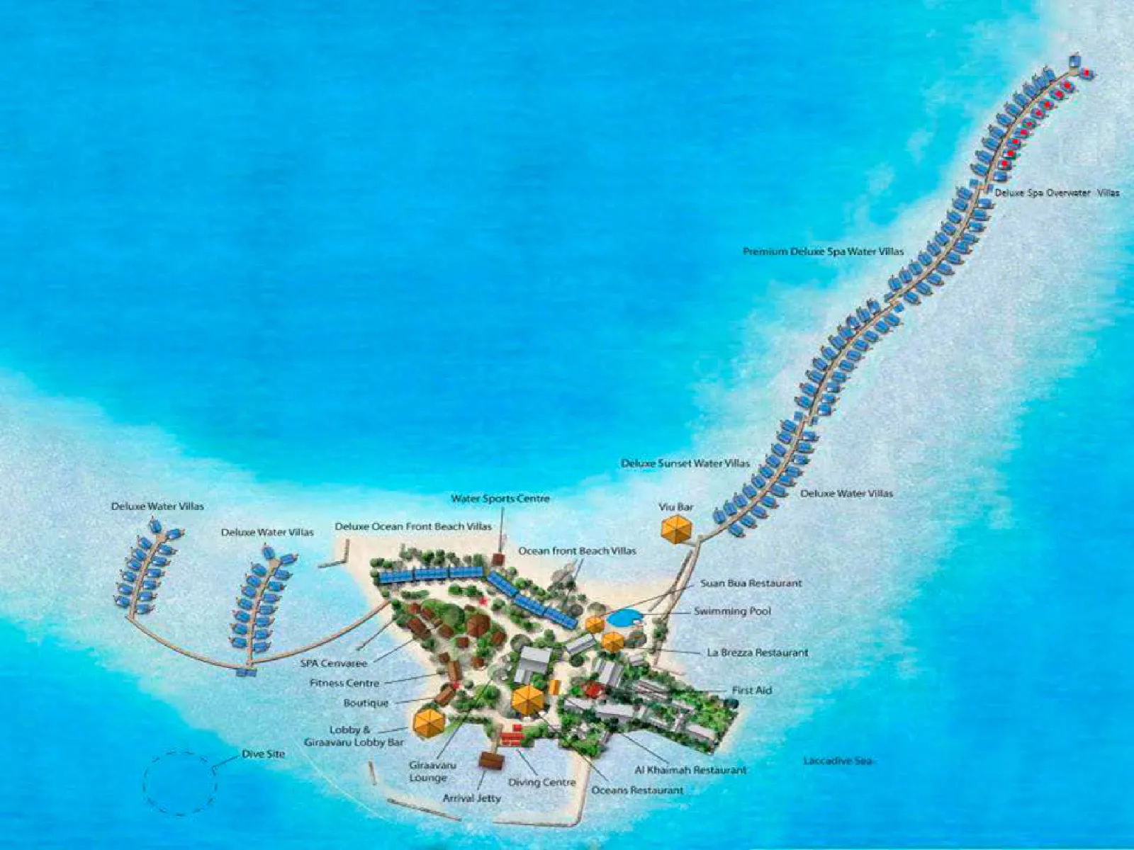 Inselkarte Centara Ras Fushi Resort & Spa