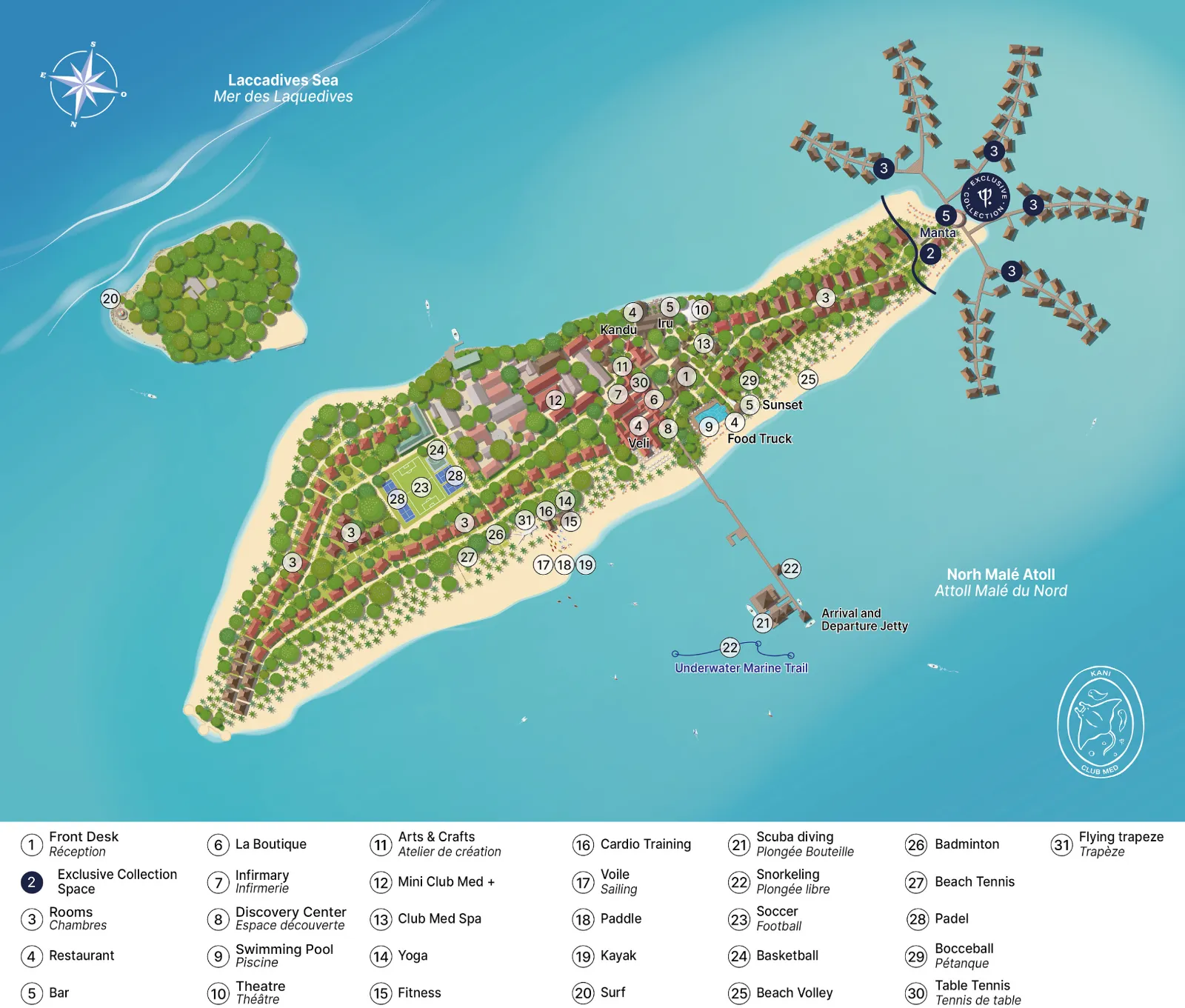 Inselkarte Club Med Kani