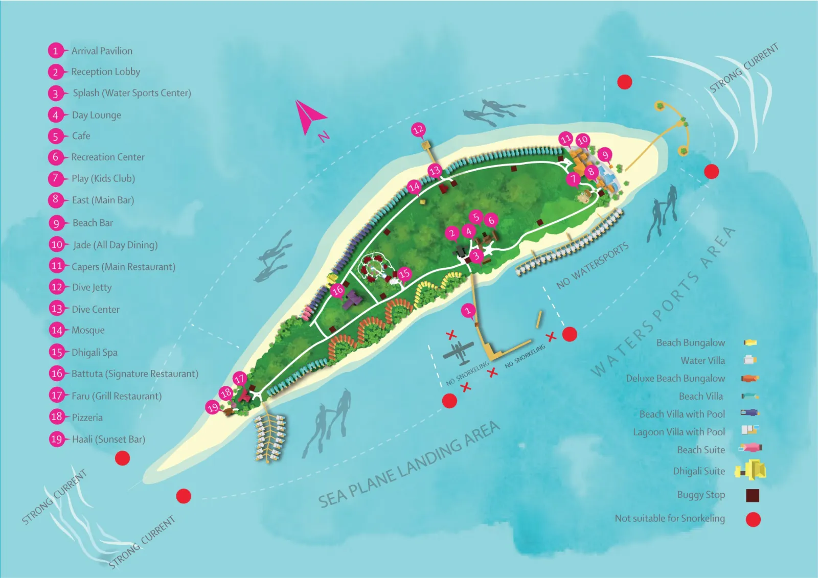 Inselkarte Niva Dhigali Maldives