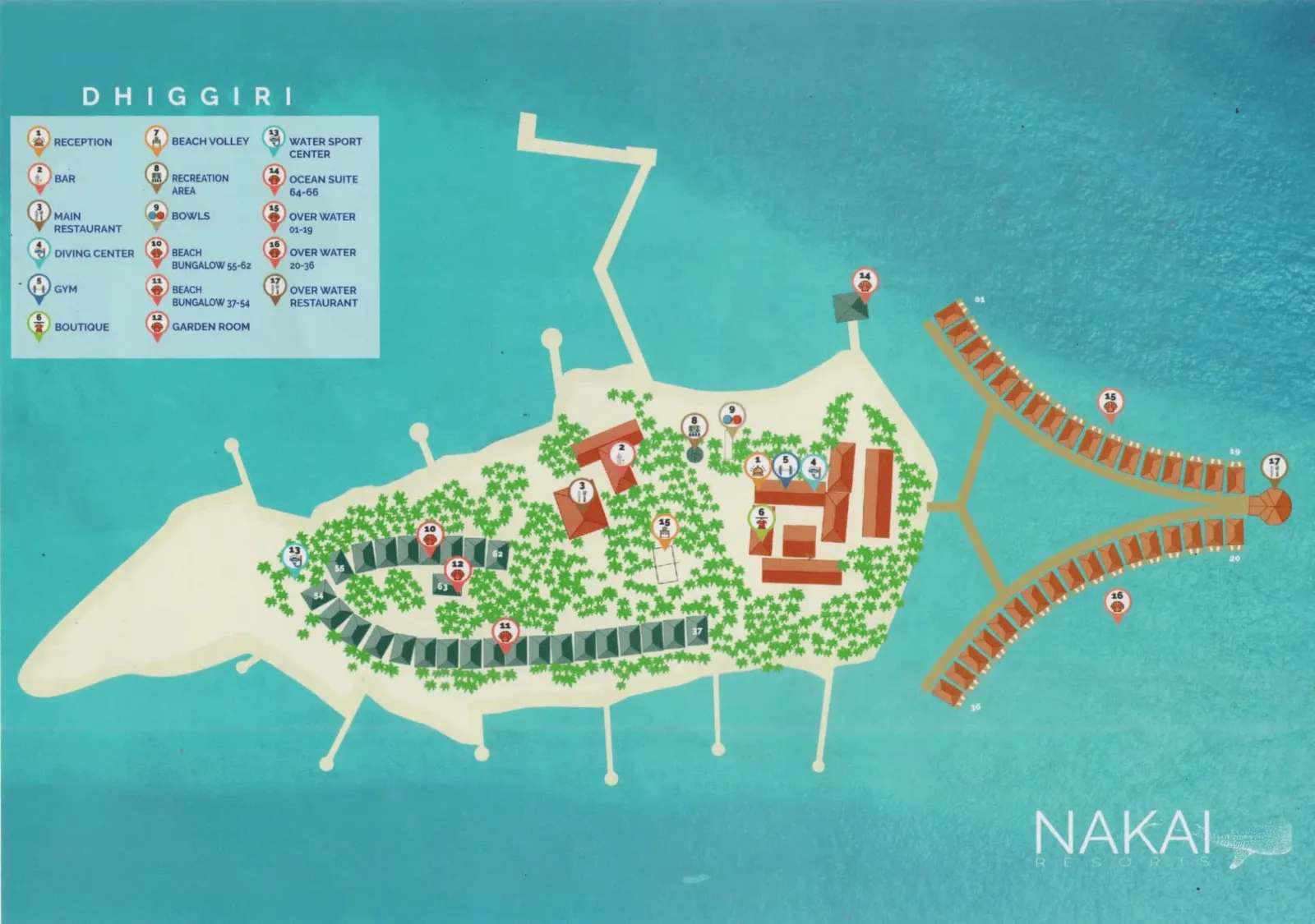 Inselkarte Nakai Dhiggiri Resort