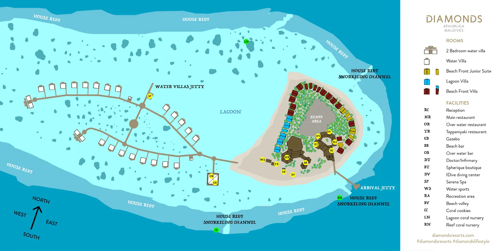 Inselkarte Diamonds Athuruga