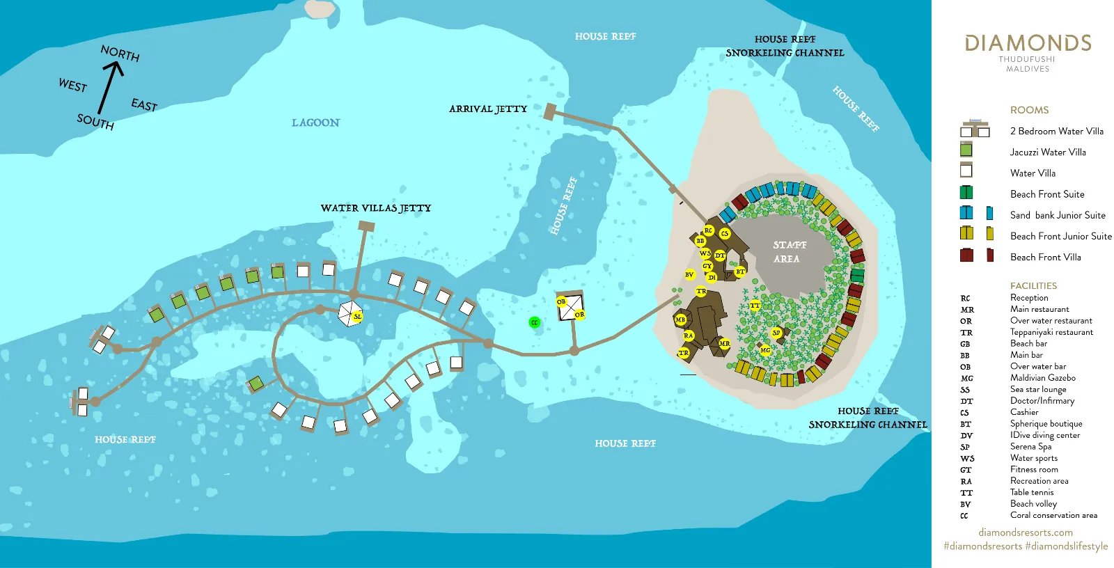 Inselkarte Diamonds Thudufushi