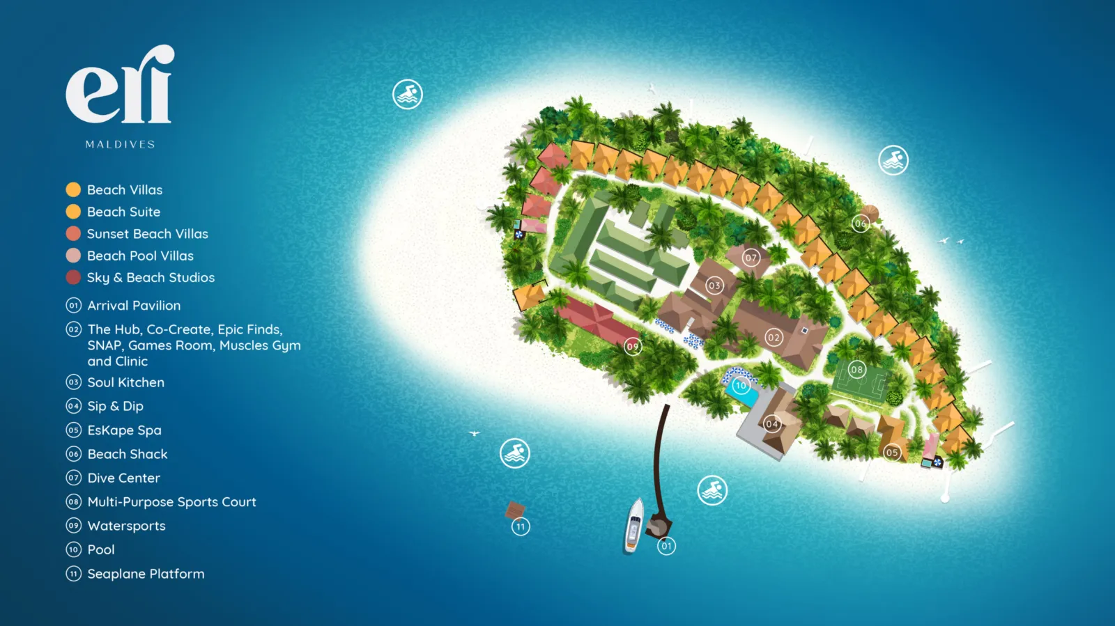 Inselkarte Eri Maldives