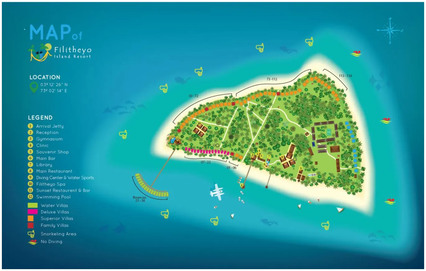 Inselkarte Filitheyo Island Resort