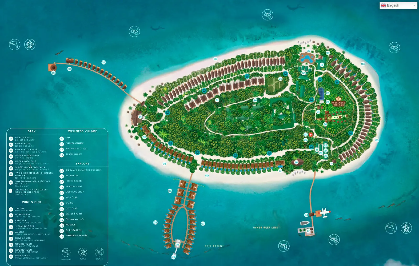 Inselkarte Furaveri Maldives