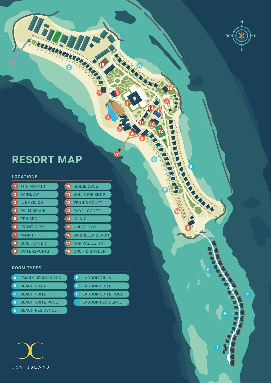 Inselkarte Joy Island Maldives