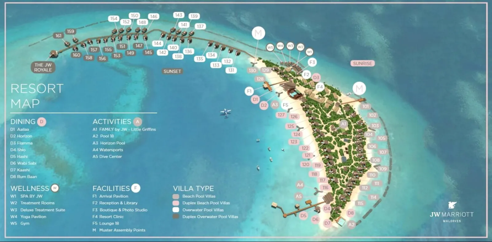 Inselkarte JW Marriott Maldives Resort & Spa