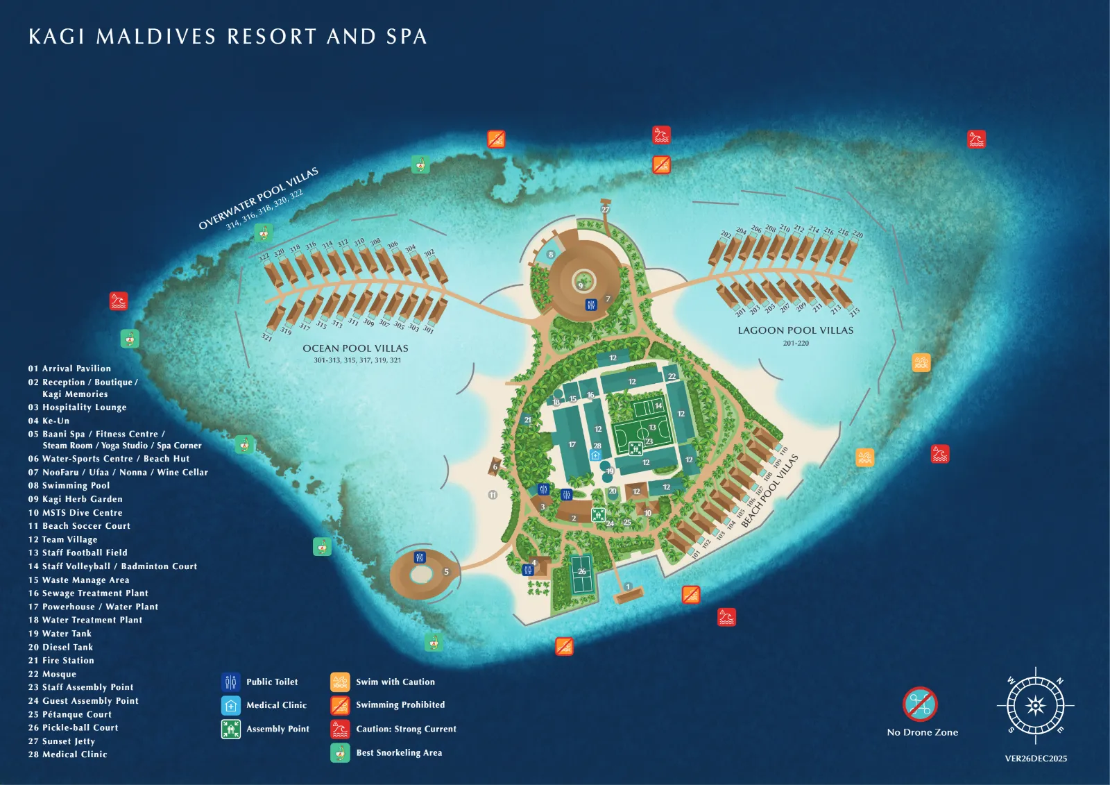 Inselkarte Kagi Maldives Spa Island