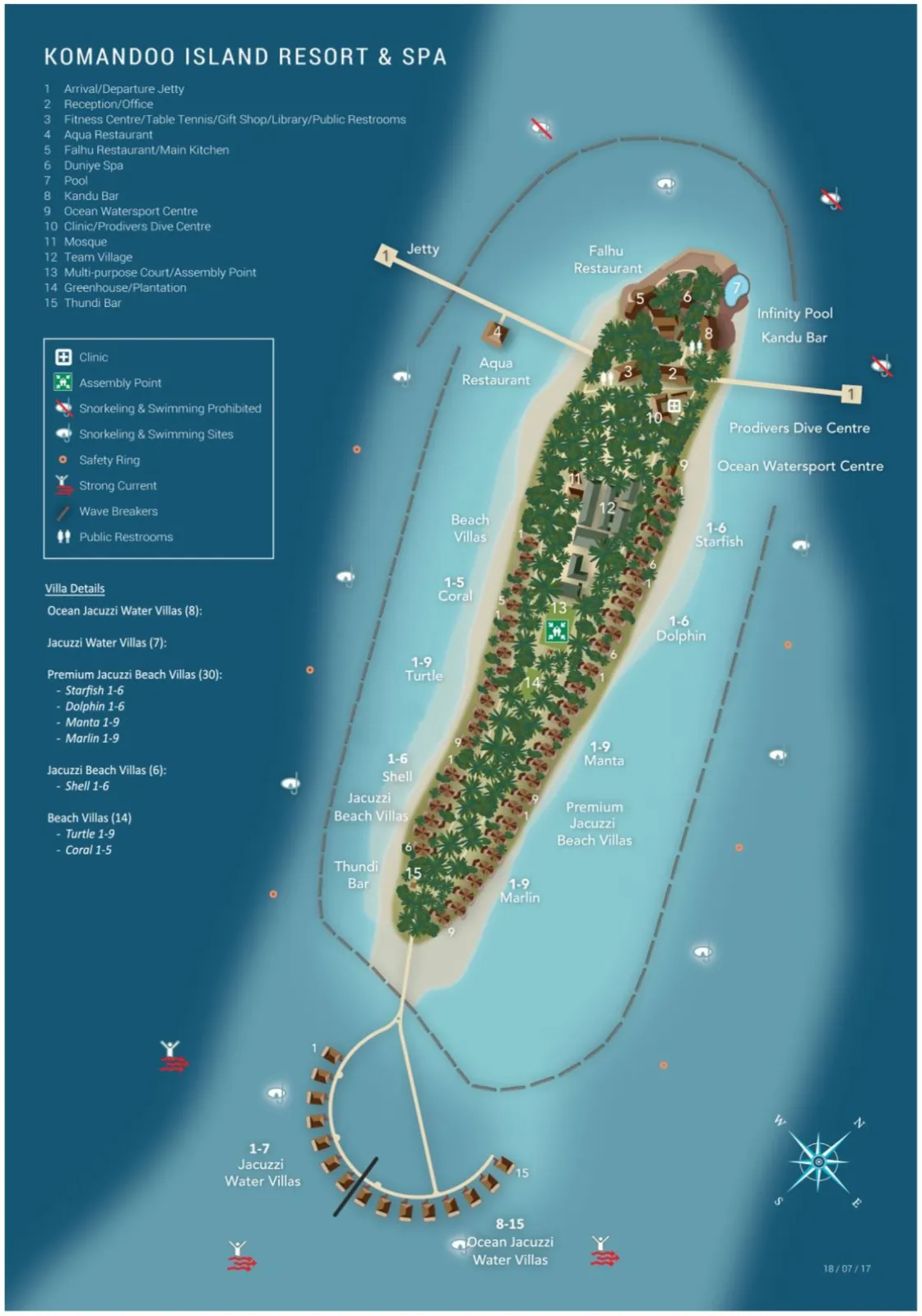 Inselkarte Komandoo Island Resort & Spa