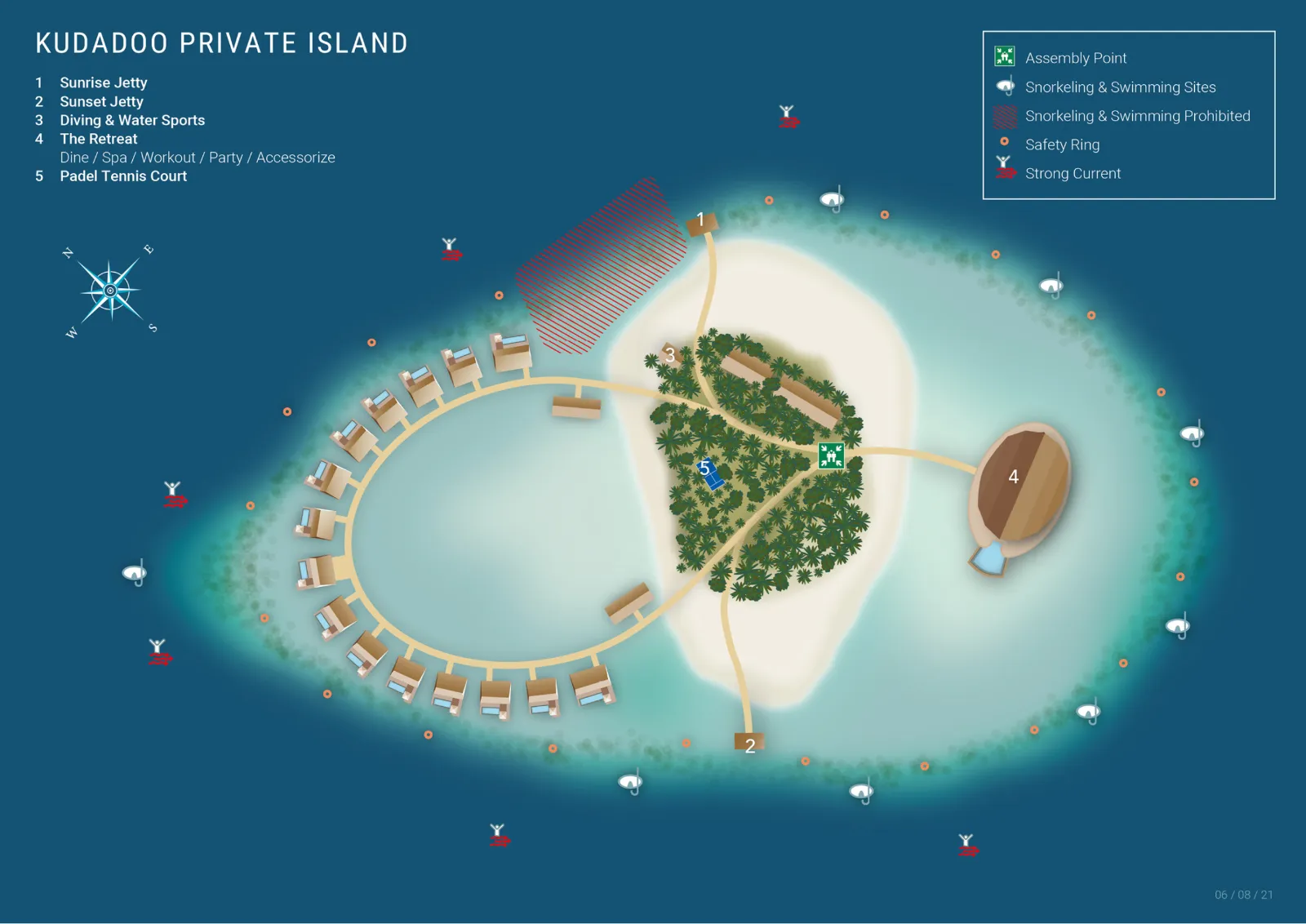 Inselkarte Kudadoo Maldives Private Island