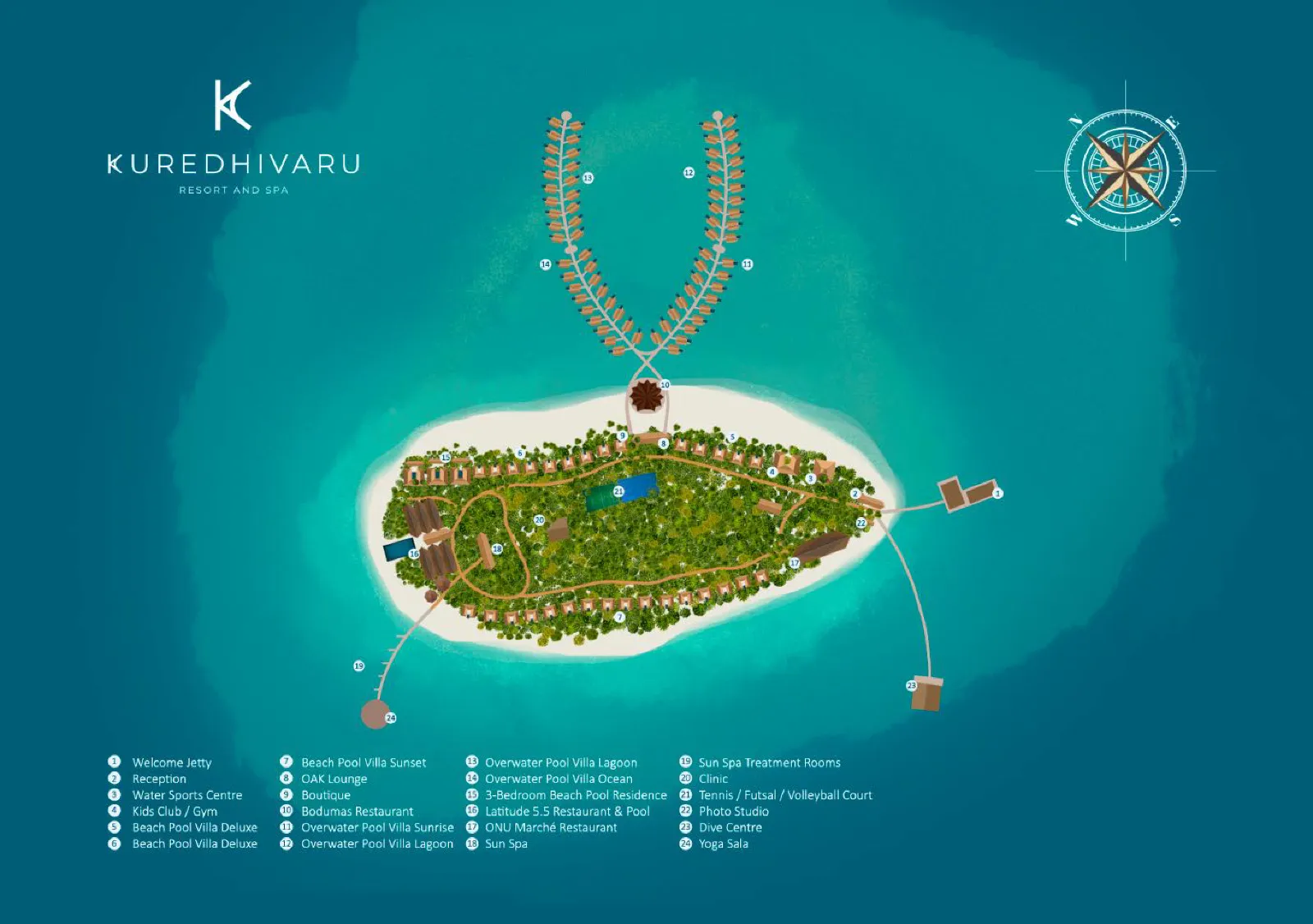 Inselkarte Kuredhivaru Resort & Spa