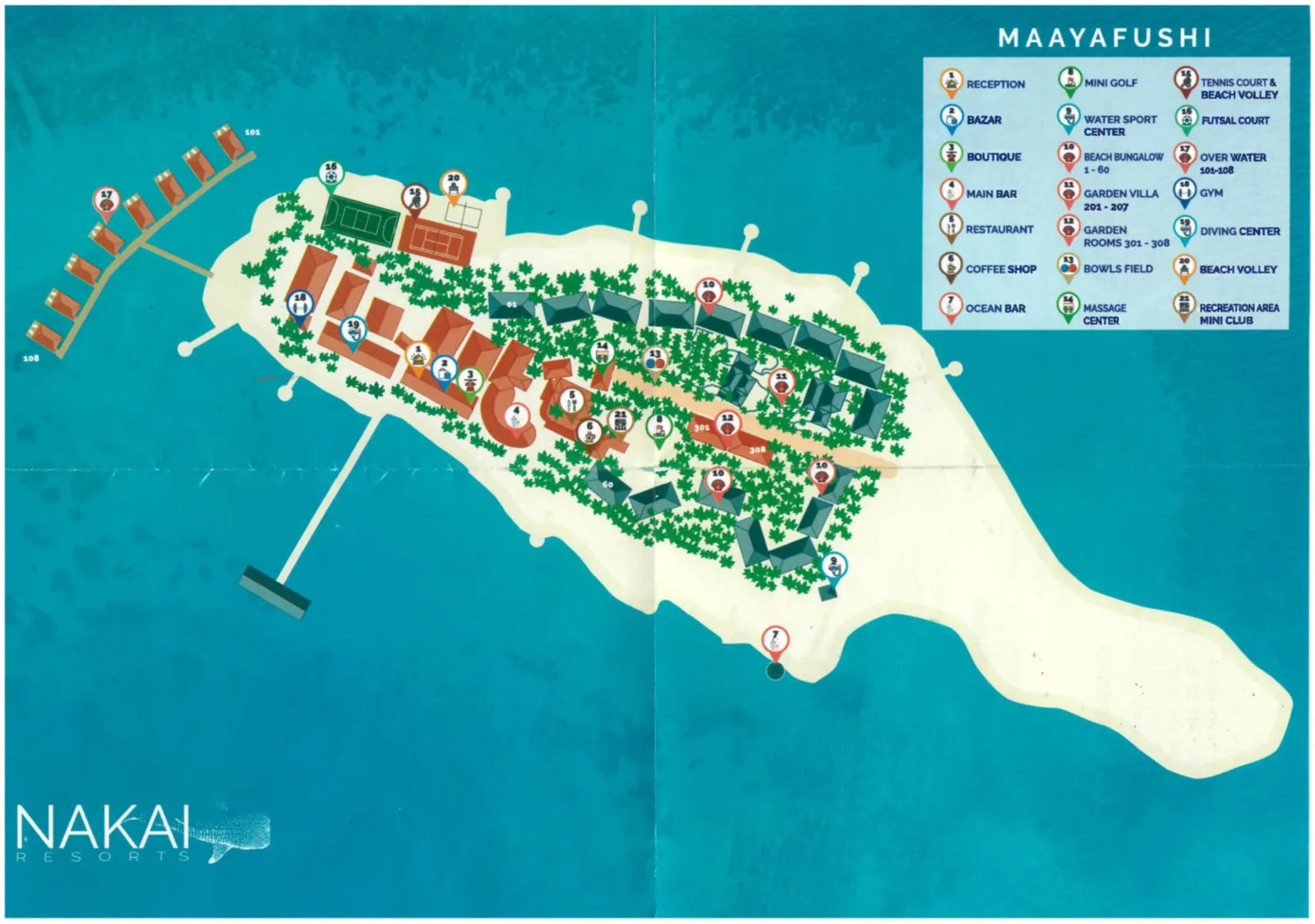 Inselkarte NAKAI Maayafushi Resort