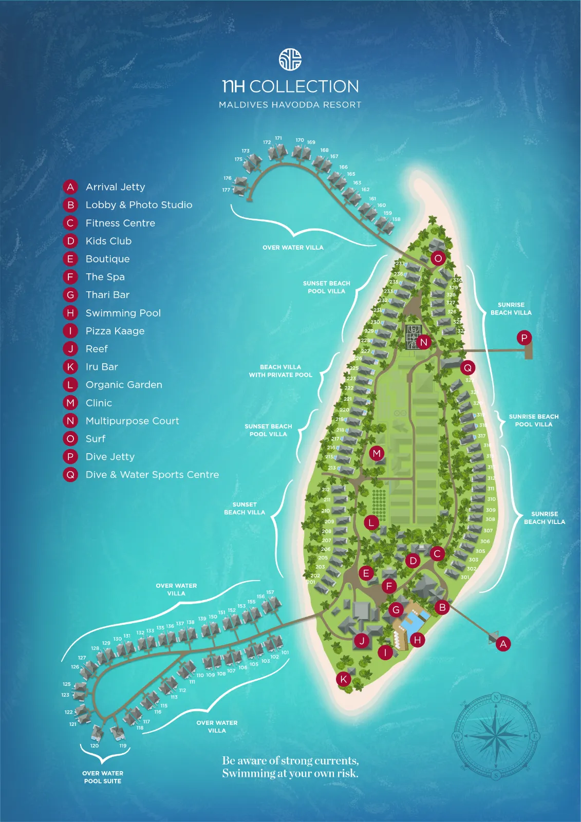 Inselkarte NH Collection Maldives Havodda Resort
