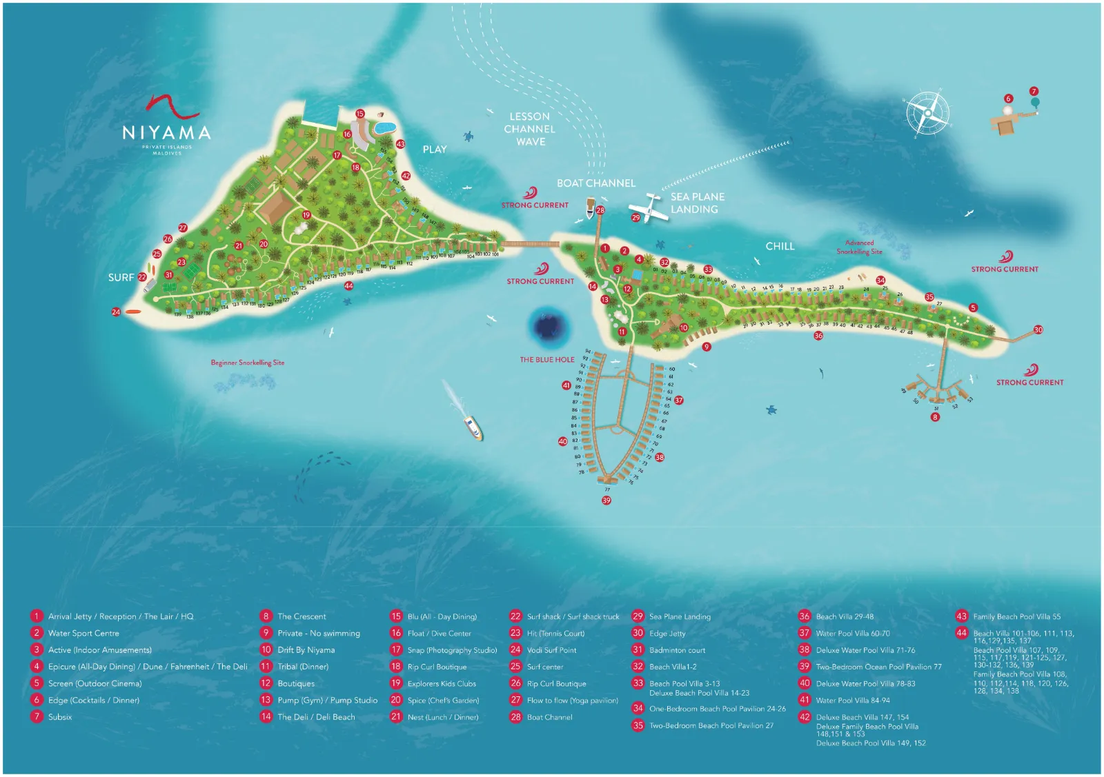 Inselkarte Niyama Private Islands Maldives