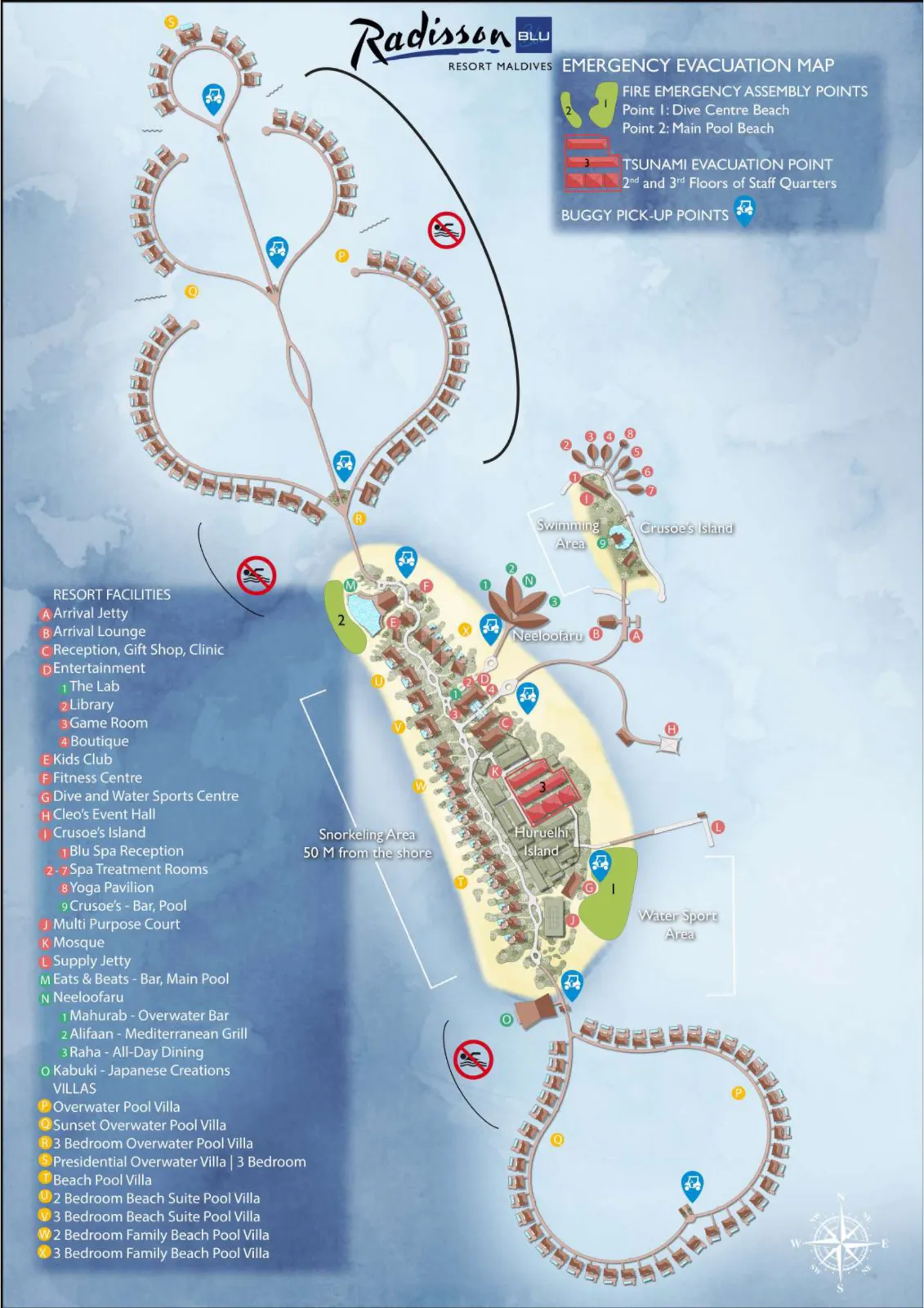 Inselkarte Radisson Blu Resort Maldives