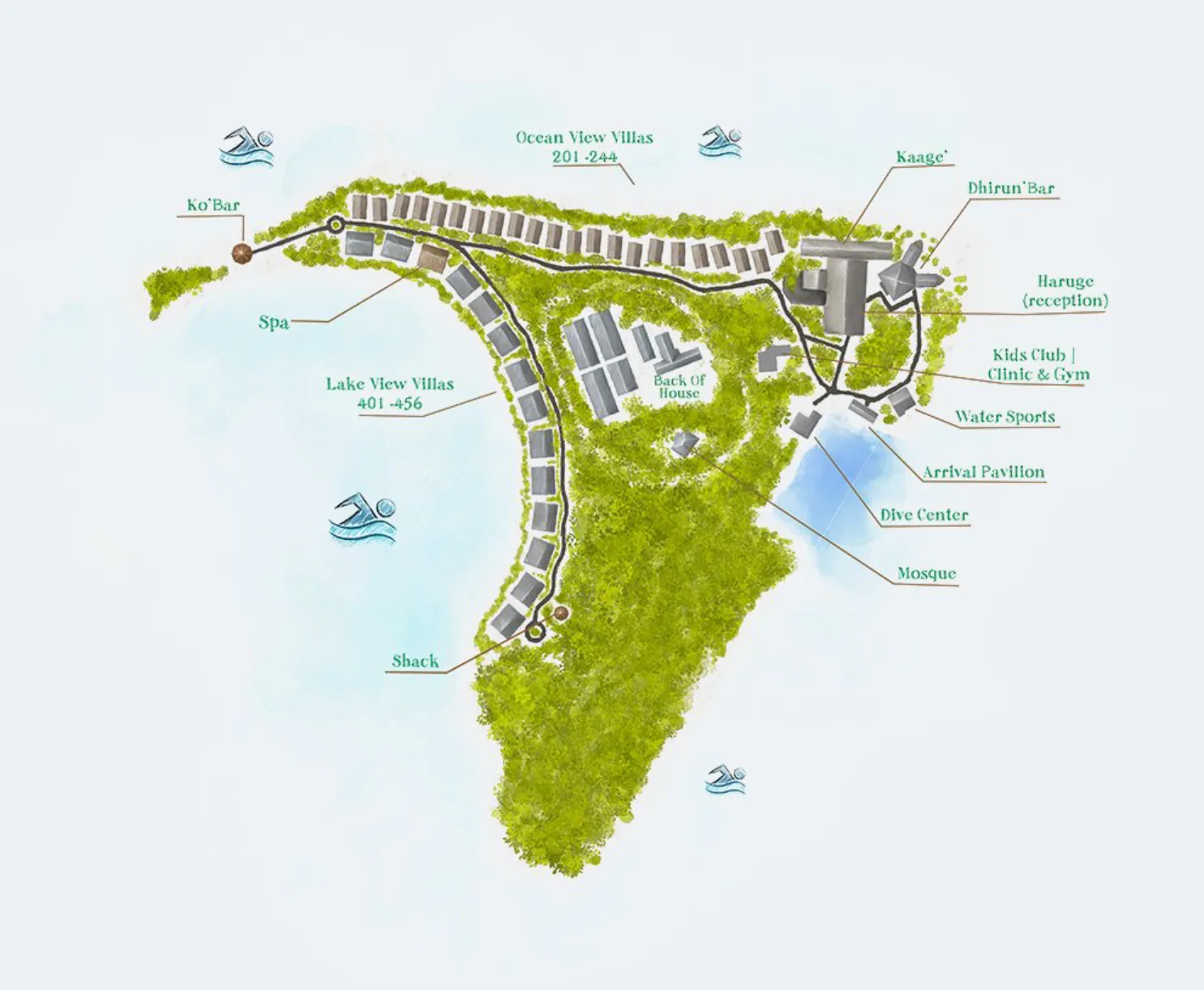 Inselkarte Rahaa Resort