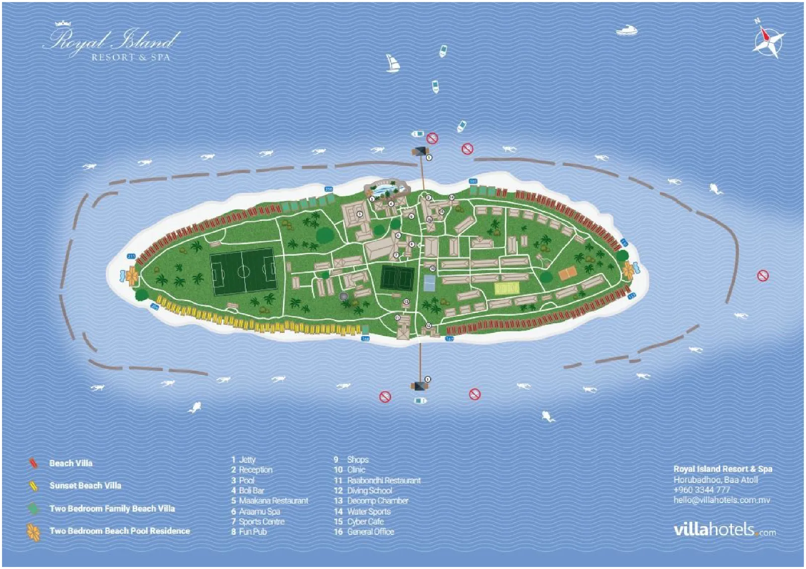 Inselkarte Royal Island Resort & Spa