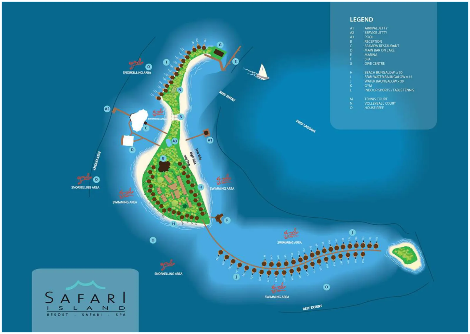 Inselkarte Safari Island