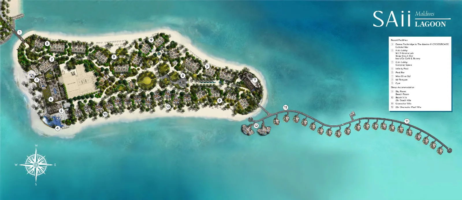 Inselkarte SAii Lagoon Maldives