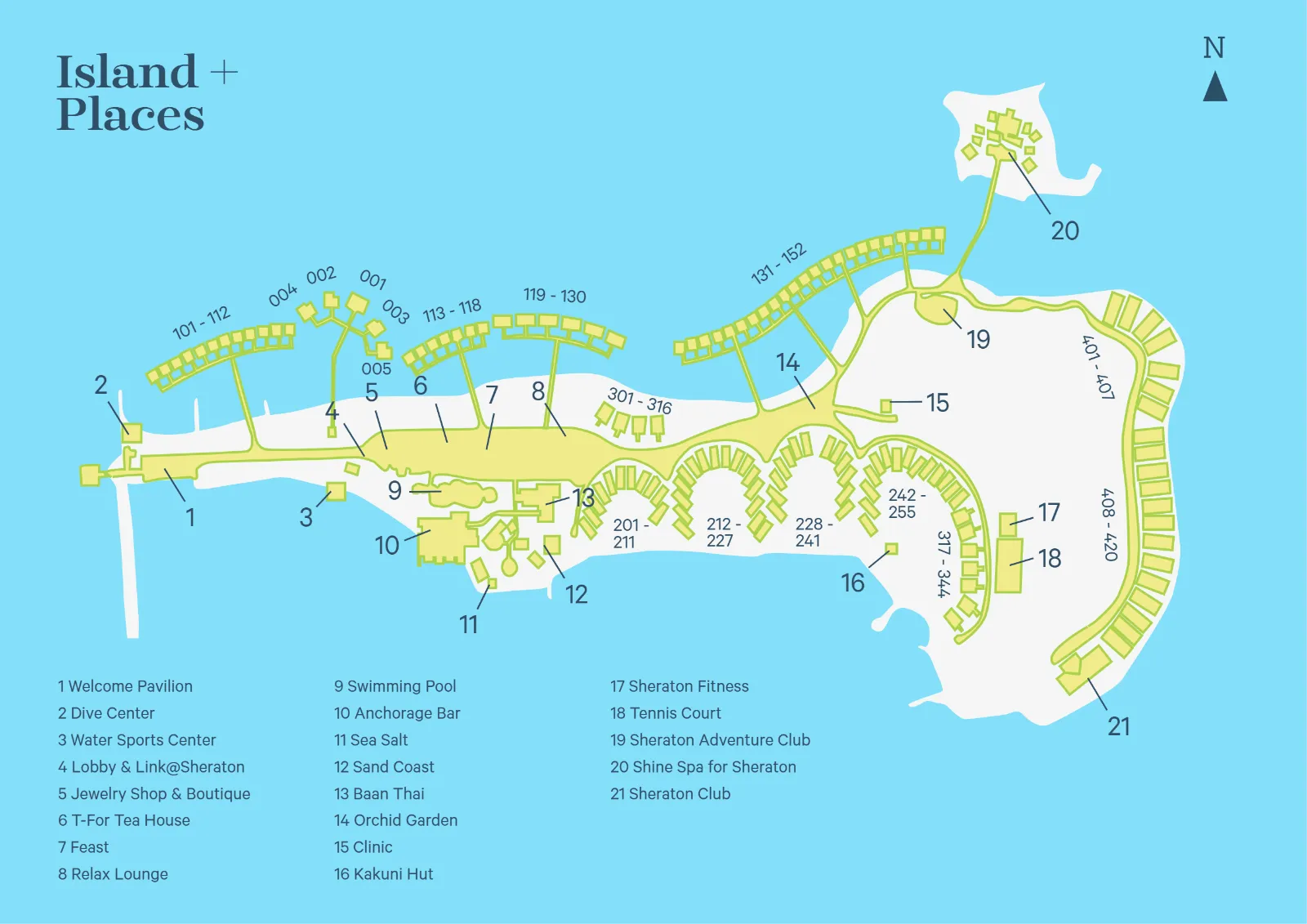 Inselkarte Sheraton Maldives Full Moon Resort & Spa