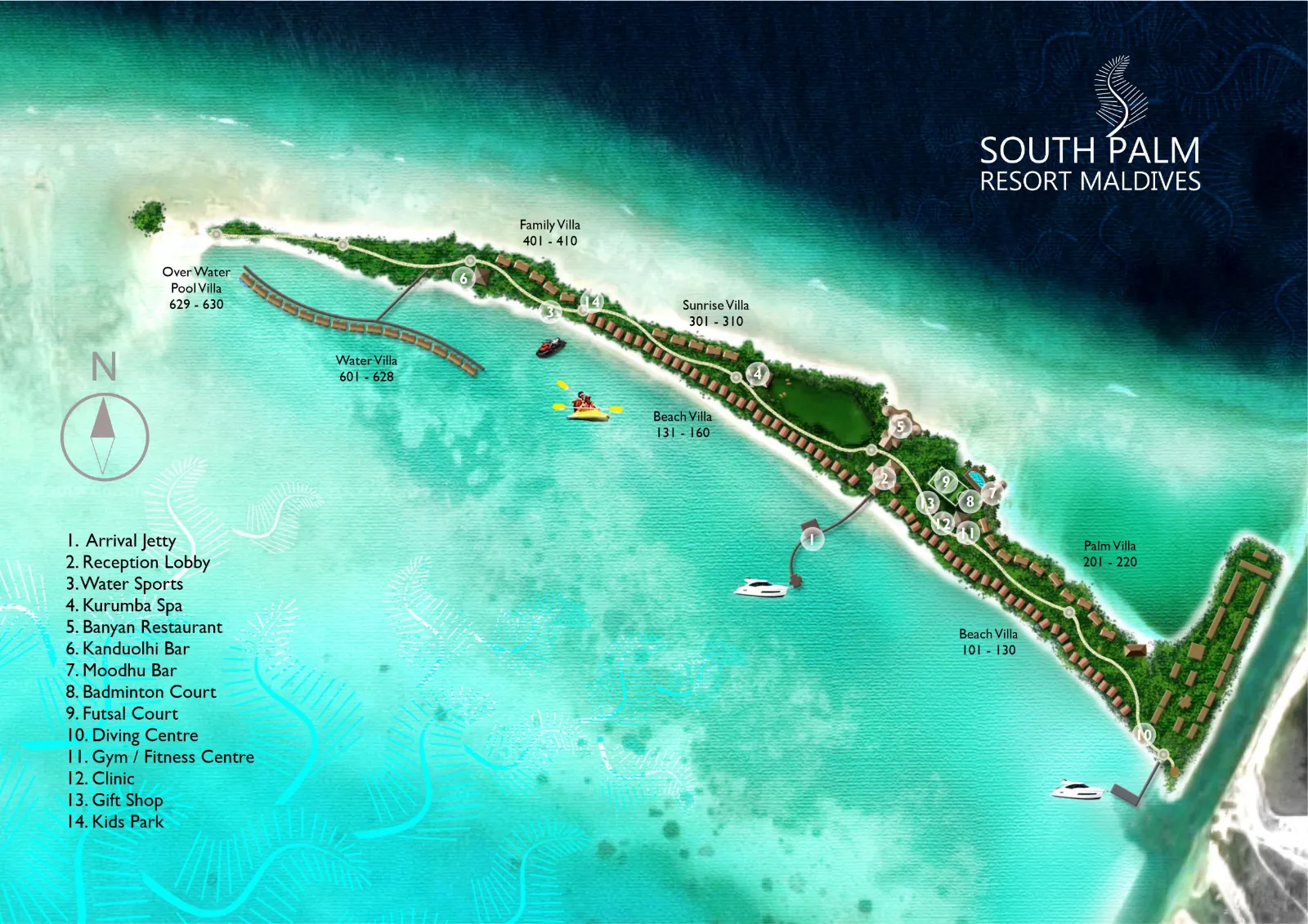 Inselkarte South Palm Resort Maldives