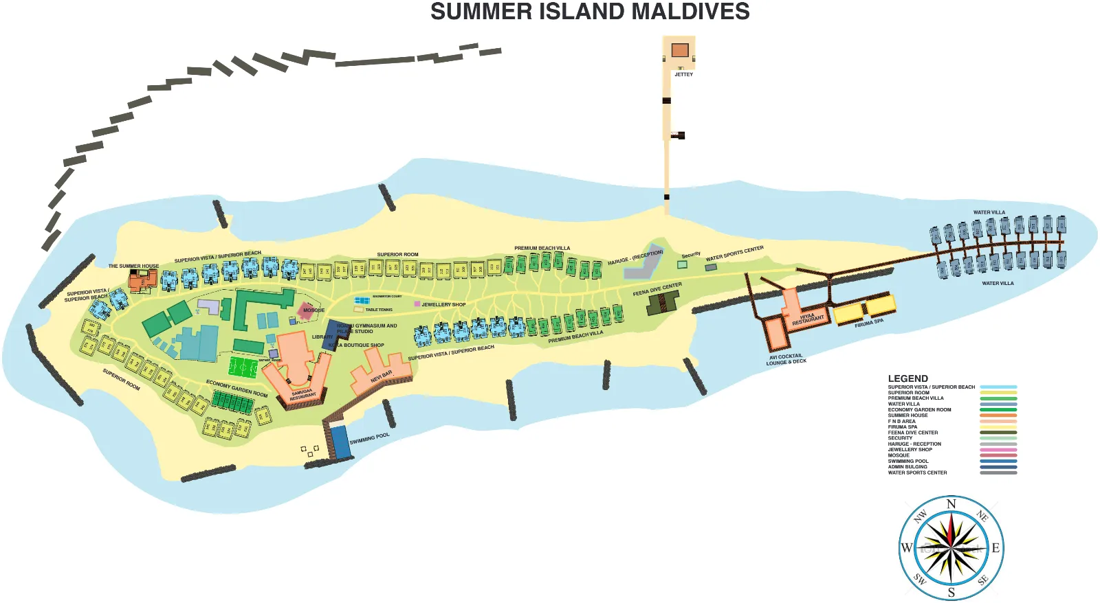 Inselkarte Summer Island Maldives