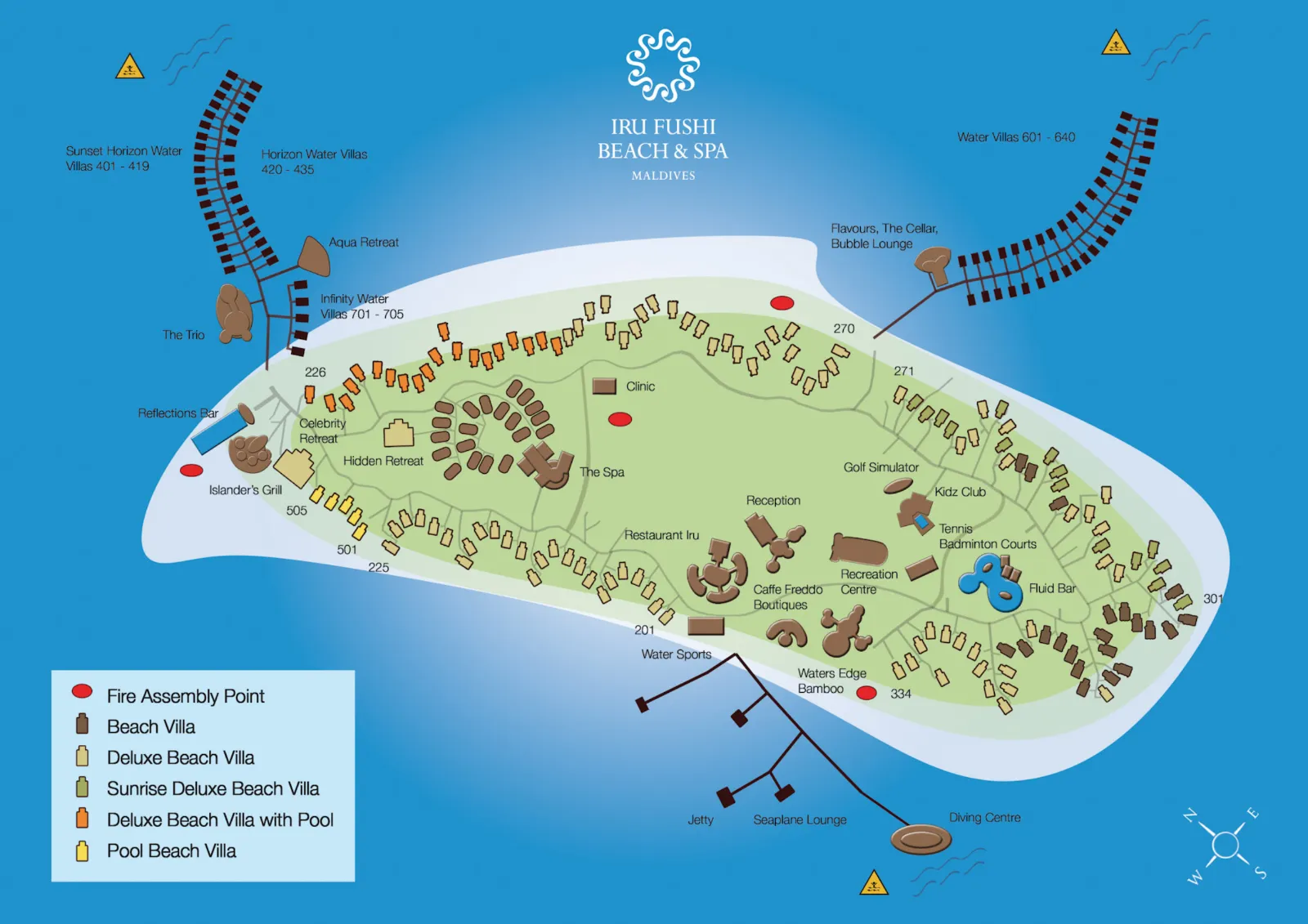 Inselkarte Sun Siyam Iru Fushi Maldives