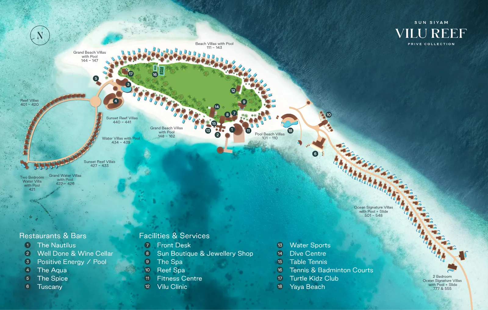 Inselkarte Sun Siyam Vilu Reef Maldives