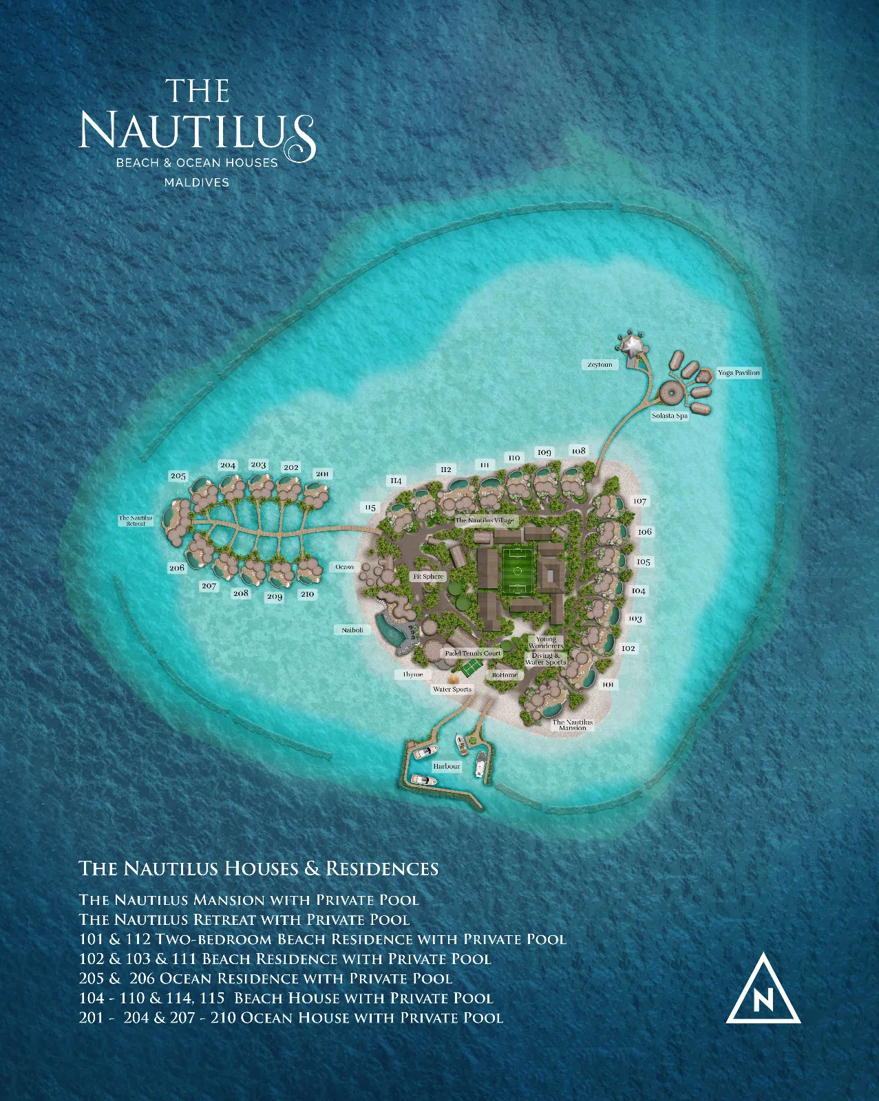 Inselkarte The Nautilus Maldives