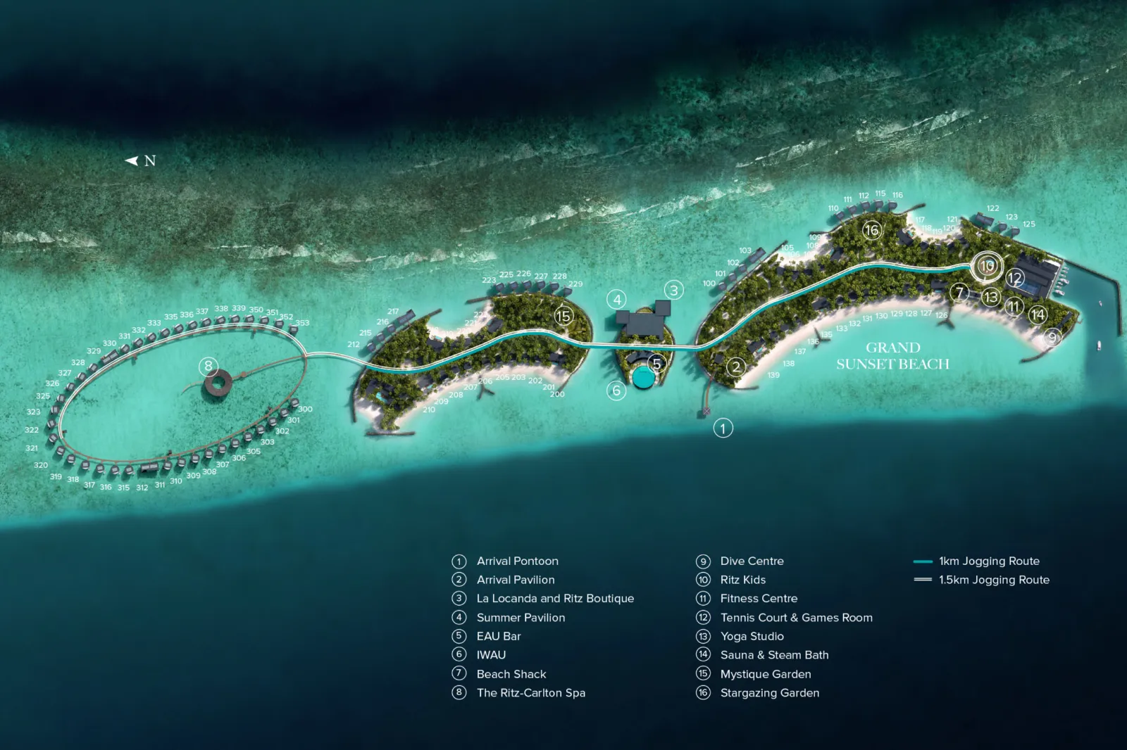 Inselkarte The Ritz-Carlton Maldives, Fari Islands