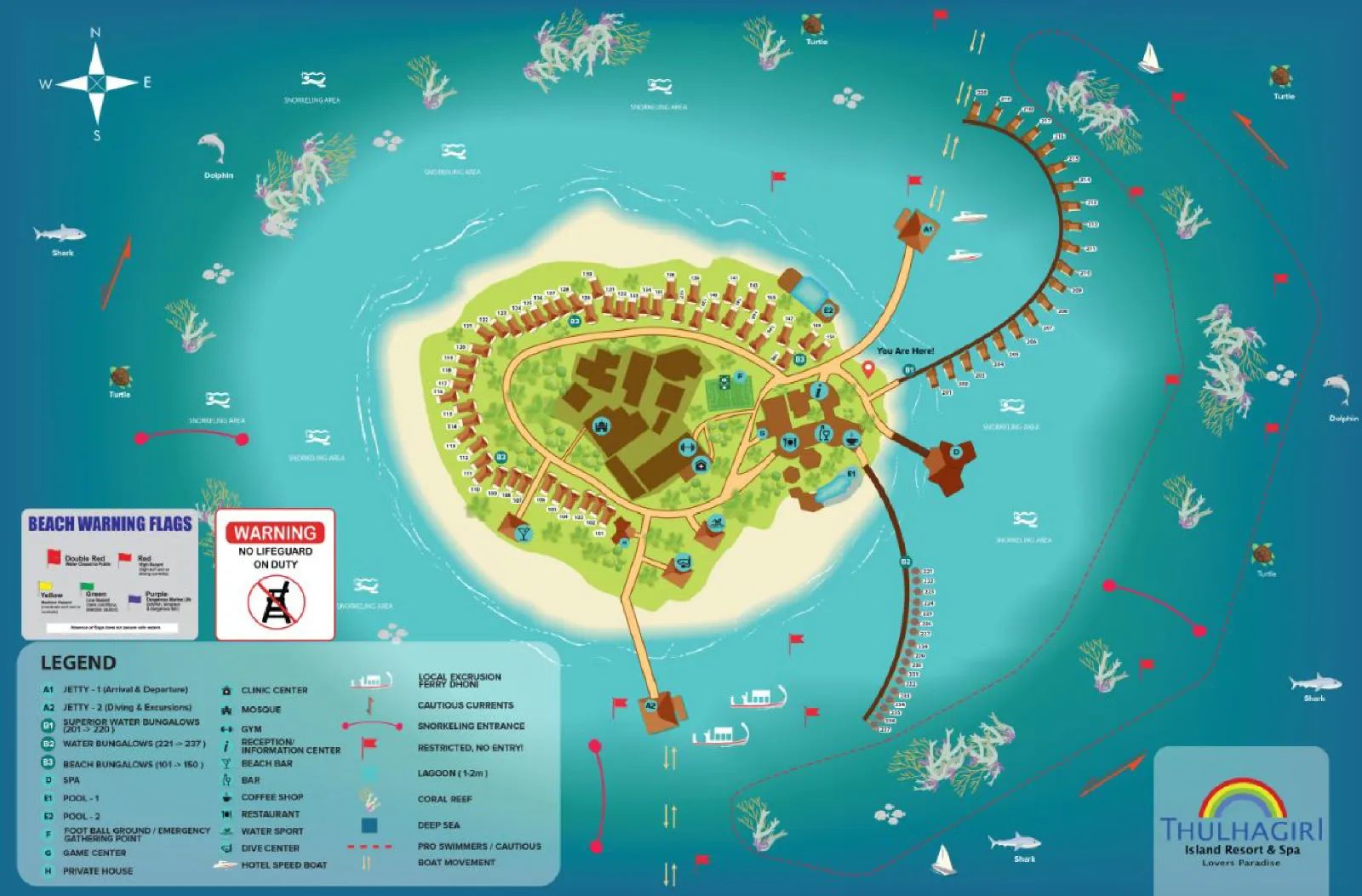Inselkarte Thulhagiri Island Resort & Spa
