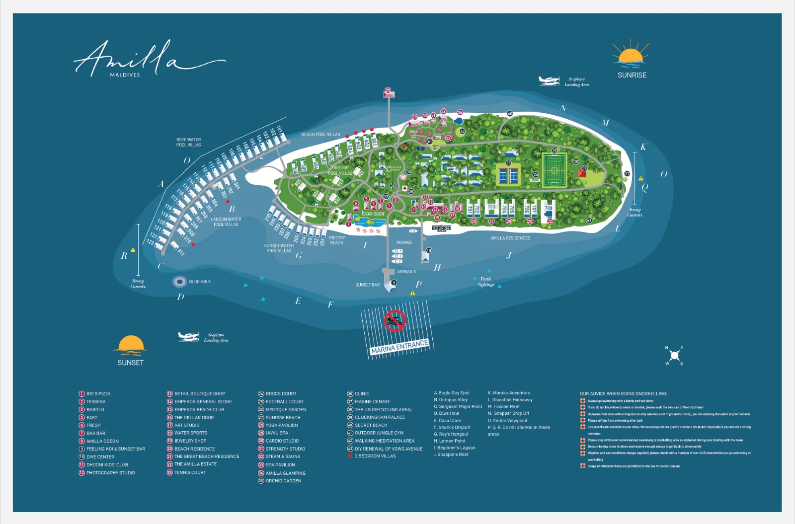 Inselkarte Amilla Maldives Resort and Residences