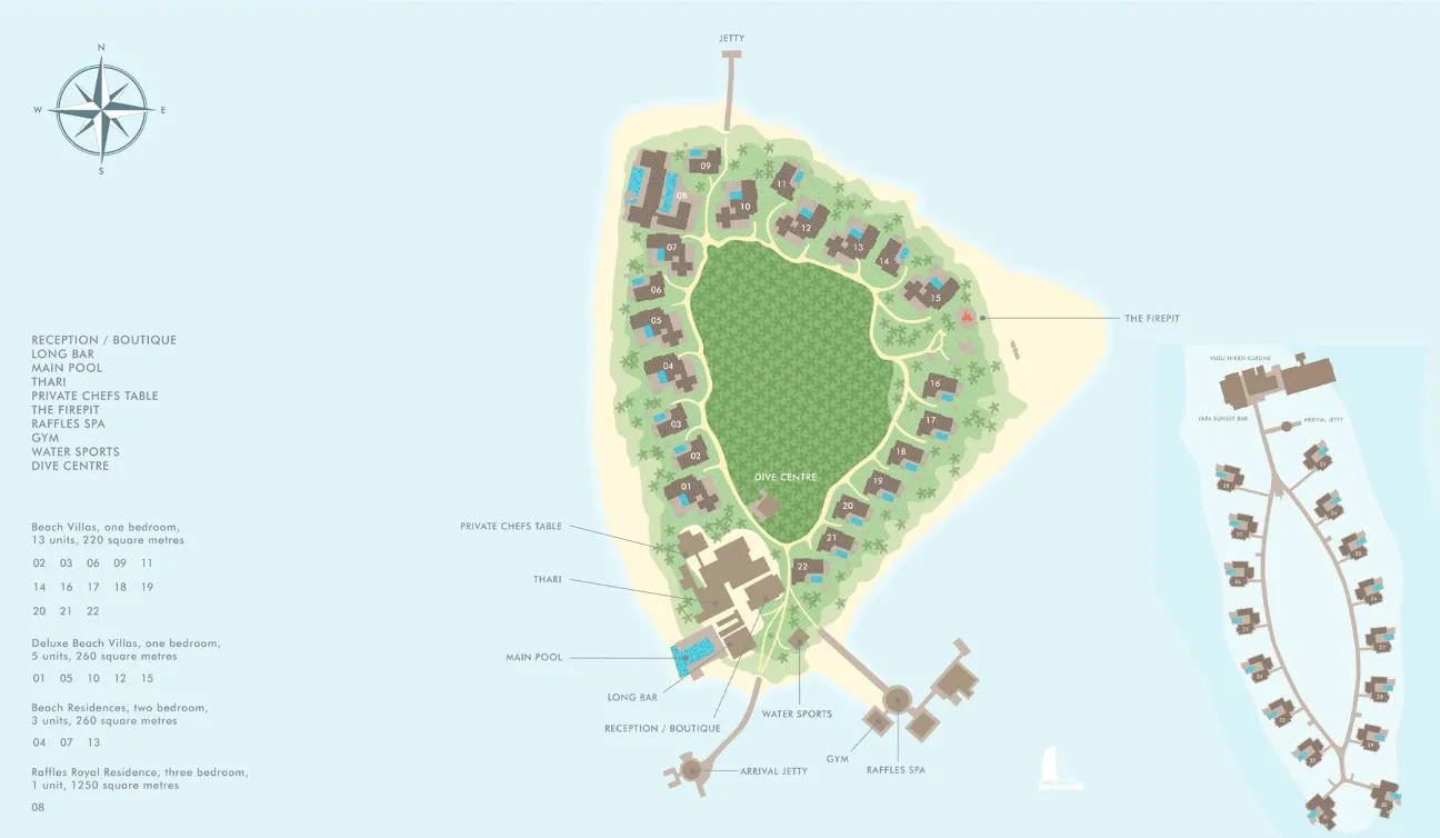 Inselkarte The Halcyon Private Isles Maldives