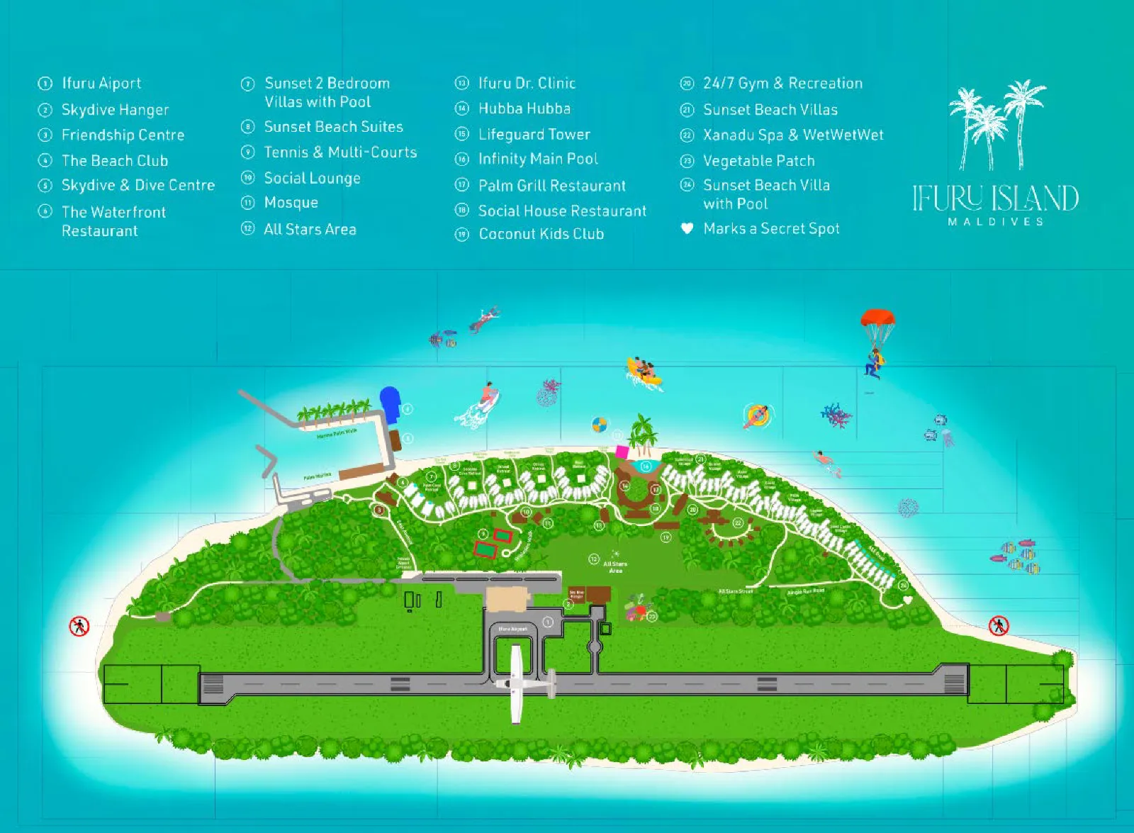 Inselkarte Ifuru Island Maldives